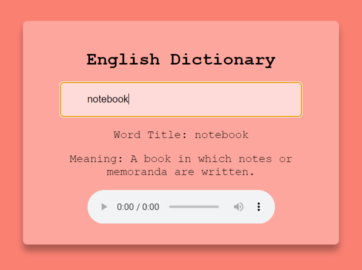 dictionary